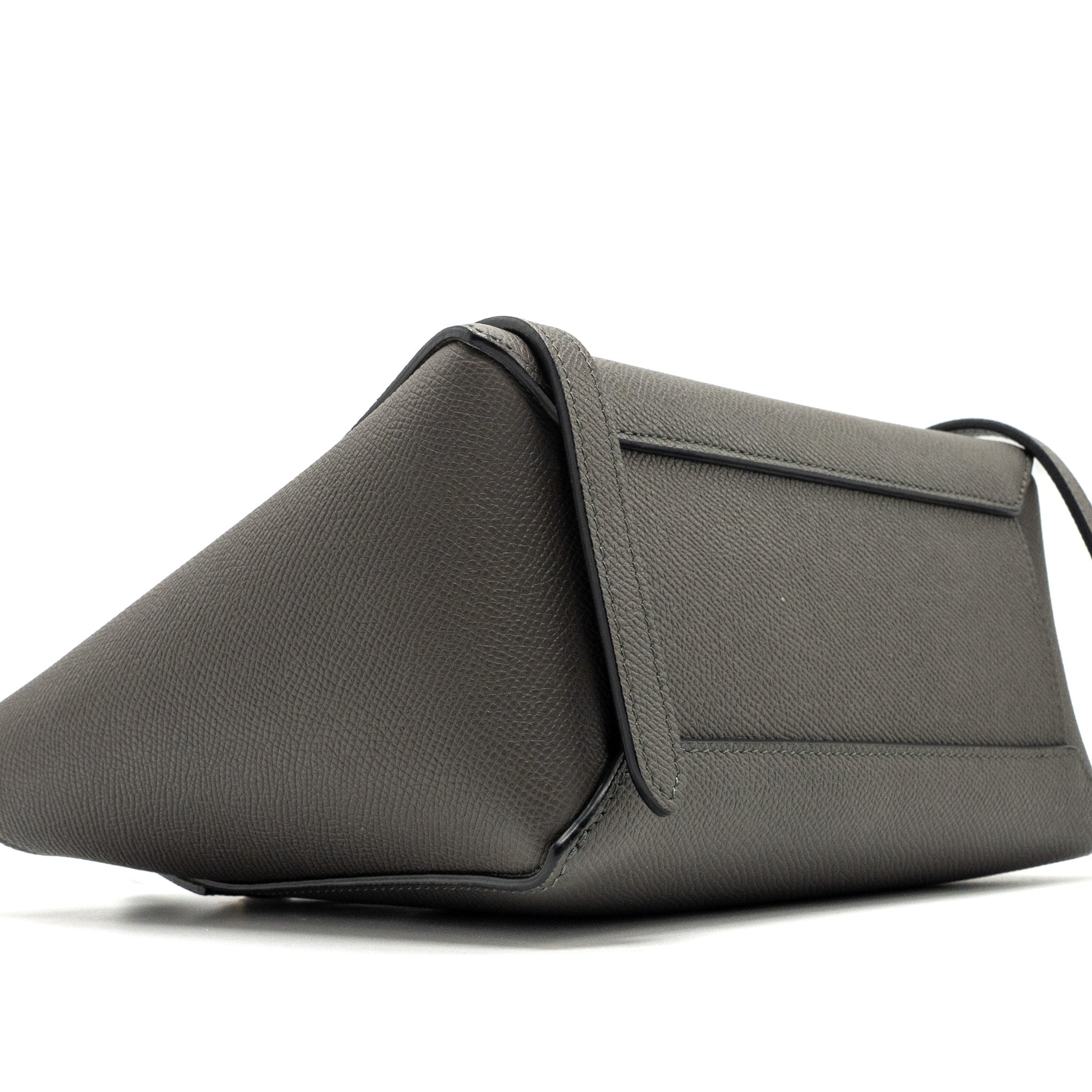 CELINE NANO BELT BAG CALFSKIN GREY GHW