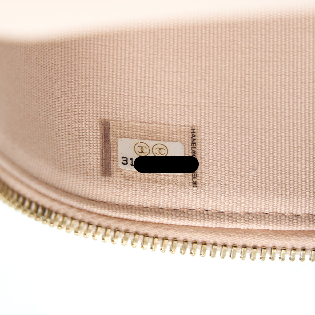 CHANEL LONG VANITY WITH CHAIN CAVIAR BEIGE LGHW