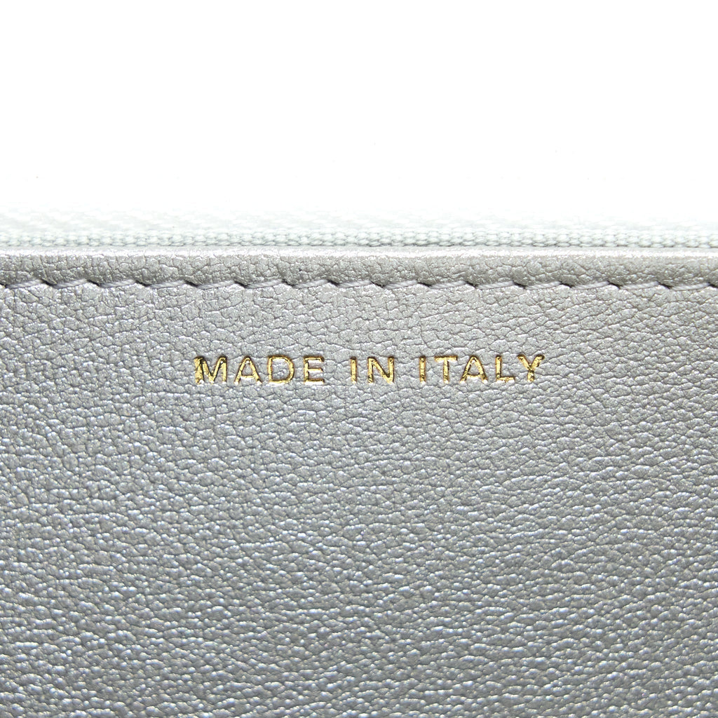 CHANEL 23P TOP HANDLE WALLET ON CHAIN CALFSKIN WHITE/MULTICOLOUR BRUSHED GHW (MICROCHIP)