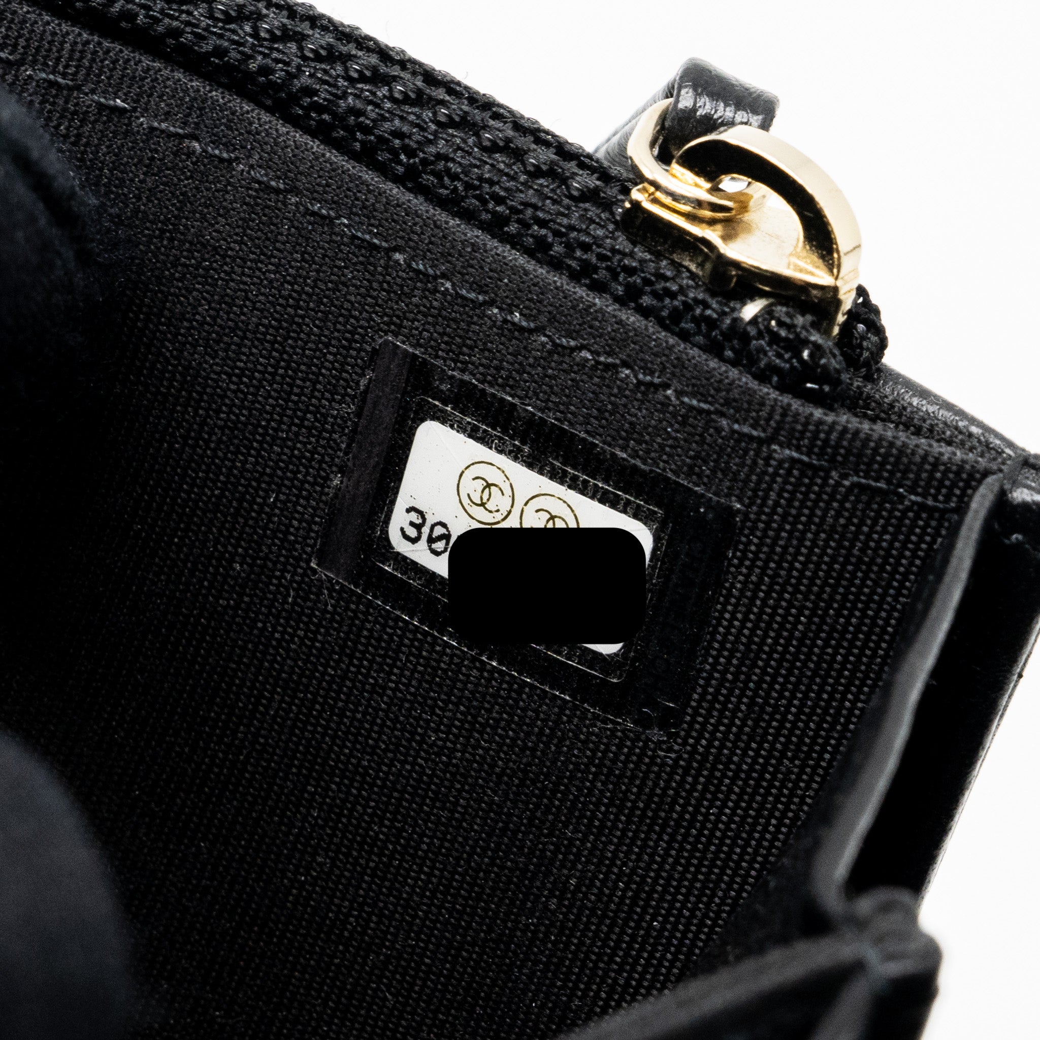 CHANEL MINI TRENDY CC WALLET ON CHAIN LAMBSKIN BLACK LGHW