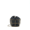 CHANEL 21C BUCKET CHAINS LAMBSKIN BLACK LGHW