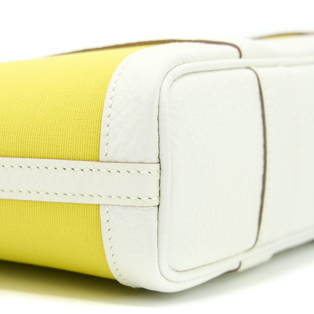 HERMES GARDEN FILE 28 STRAP BAG LIME/BLANC/LIME SHW