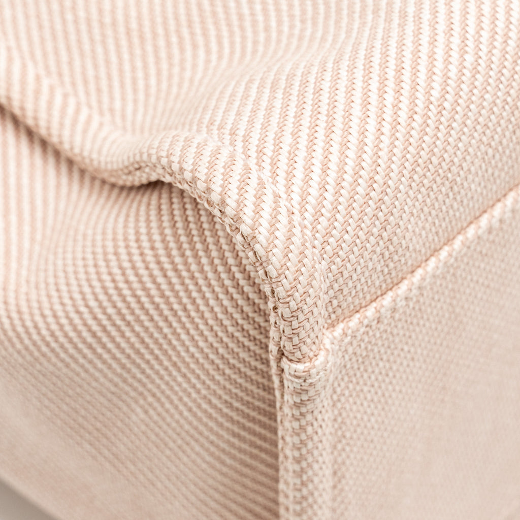 CHANEL DEAUVILLE TOTE BAG CANVAS LIGHT PINK LGHW