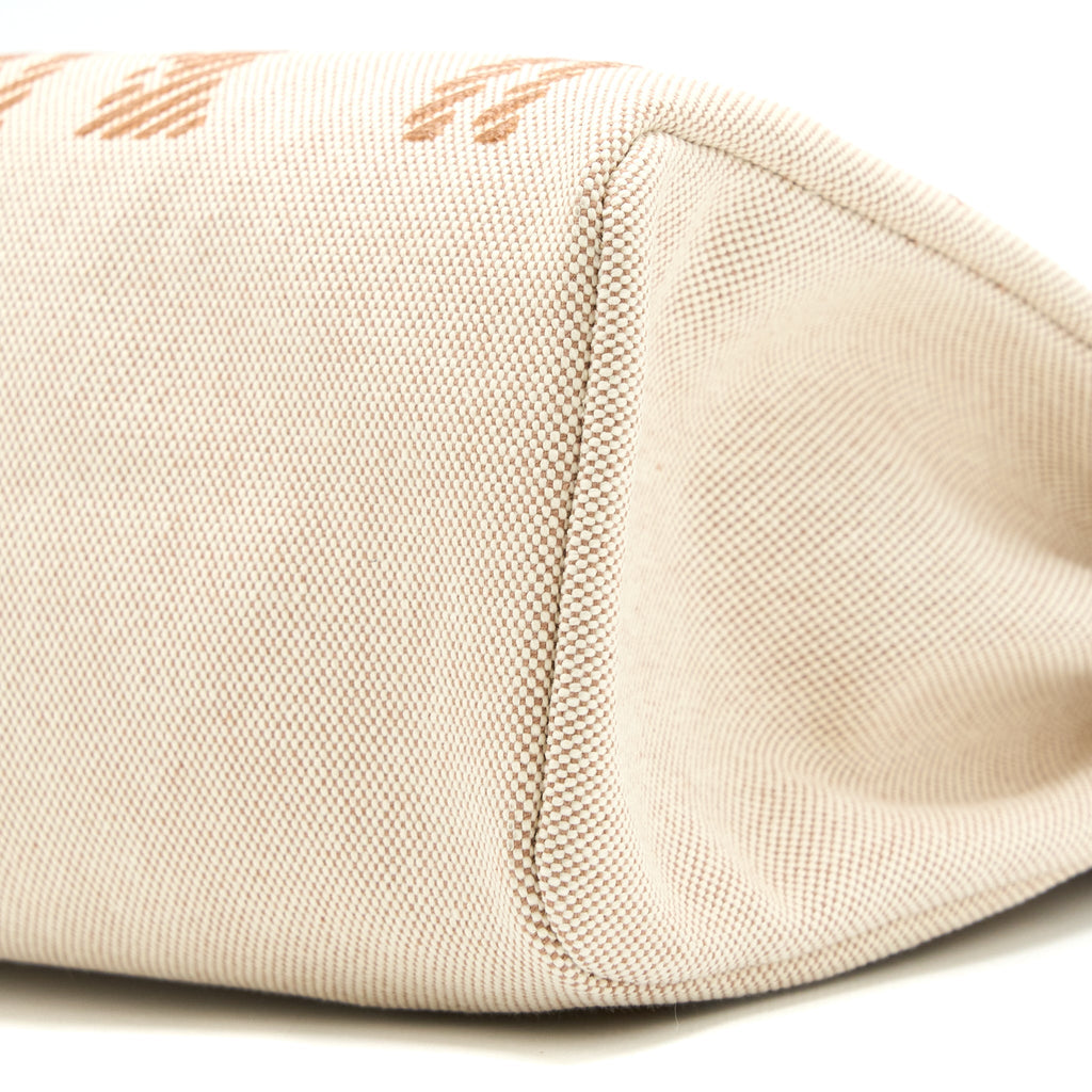 HERMES HERBAG ZIP 31 TOILE H EN RELIEF BRIDES SABLE/ ECRU BEIGE/ NAT SABLE