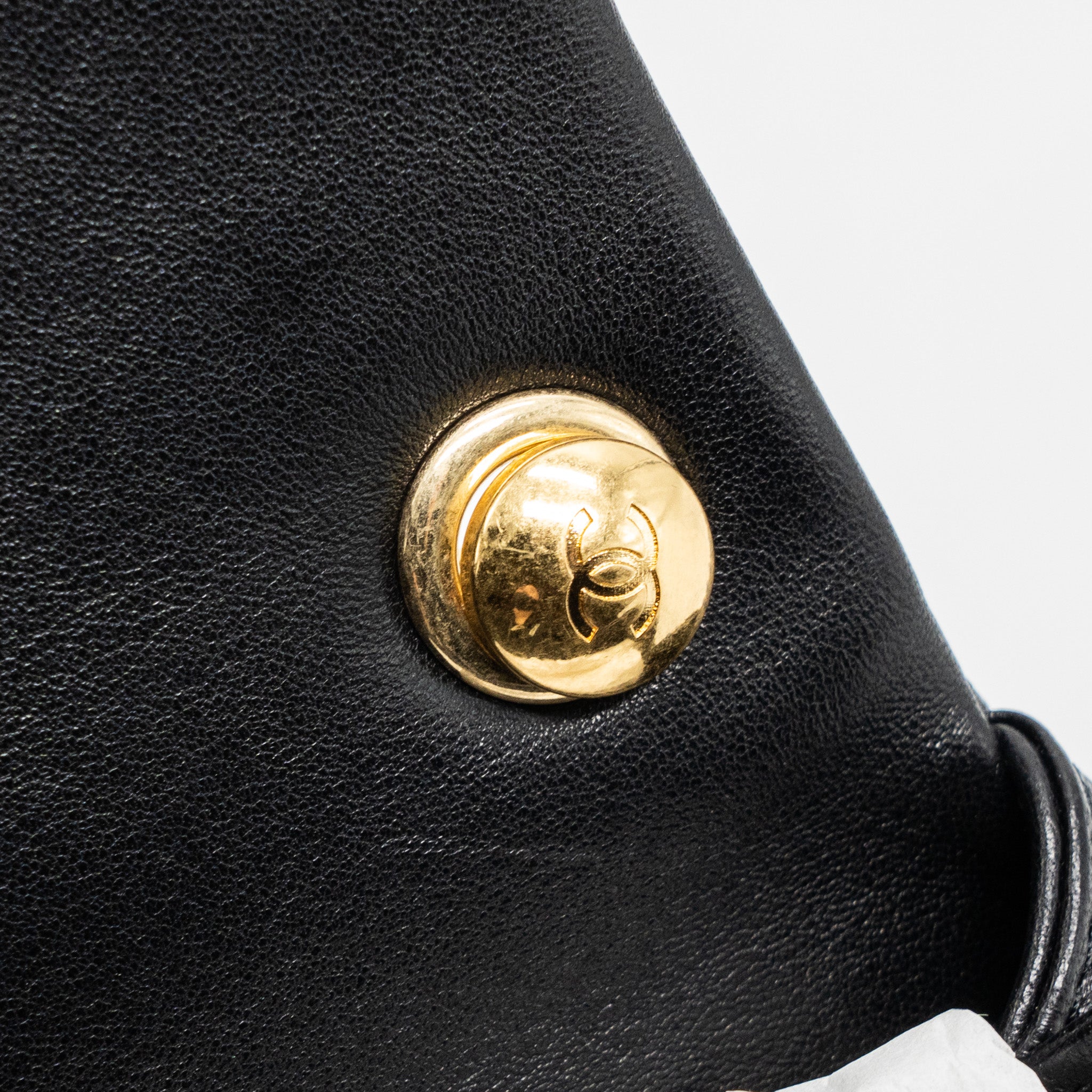 CHANEL ROUND HANDLE MINI SQUARE CROSSBODY BAG LAMBSKIN BRUSHED GHW(MICROCHIP)