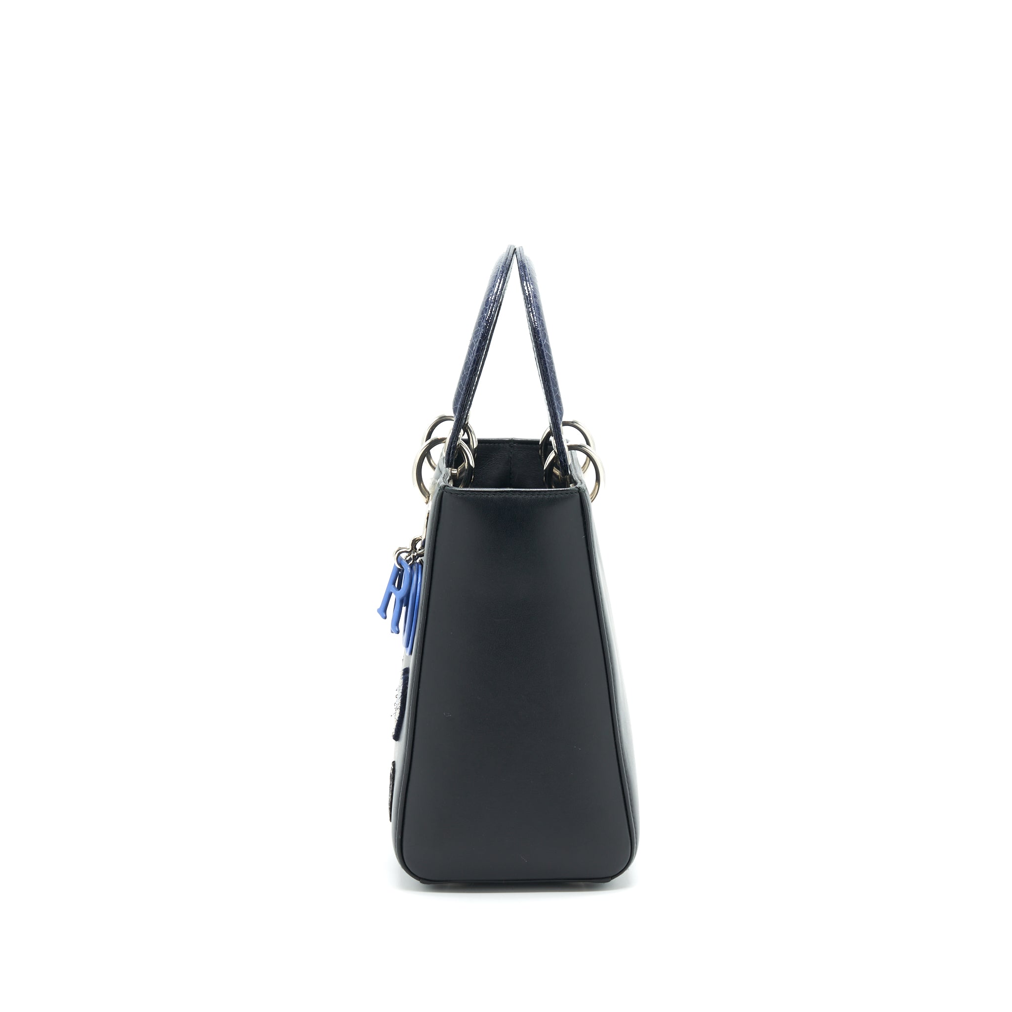 DIOR MEDIUM LADY DIOR BAG LIMITED EDITION BLACK/ BLUE