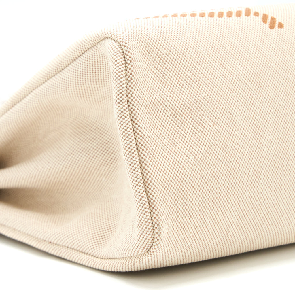 HERMES HERBAG ZIP 31 TOILE H EN RELIEF BRIDES SABLE/ ECRU BEIGE/ NAT SABLE