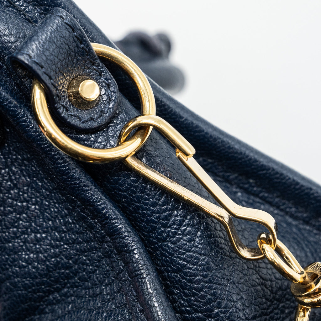 BALENCIAGA NANO CITY BAG NAVY GHW