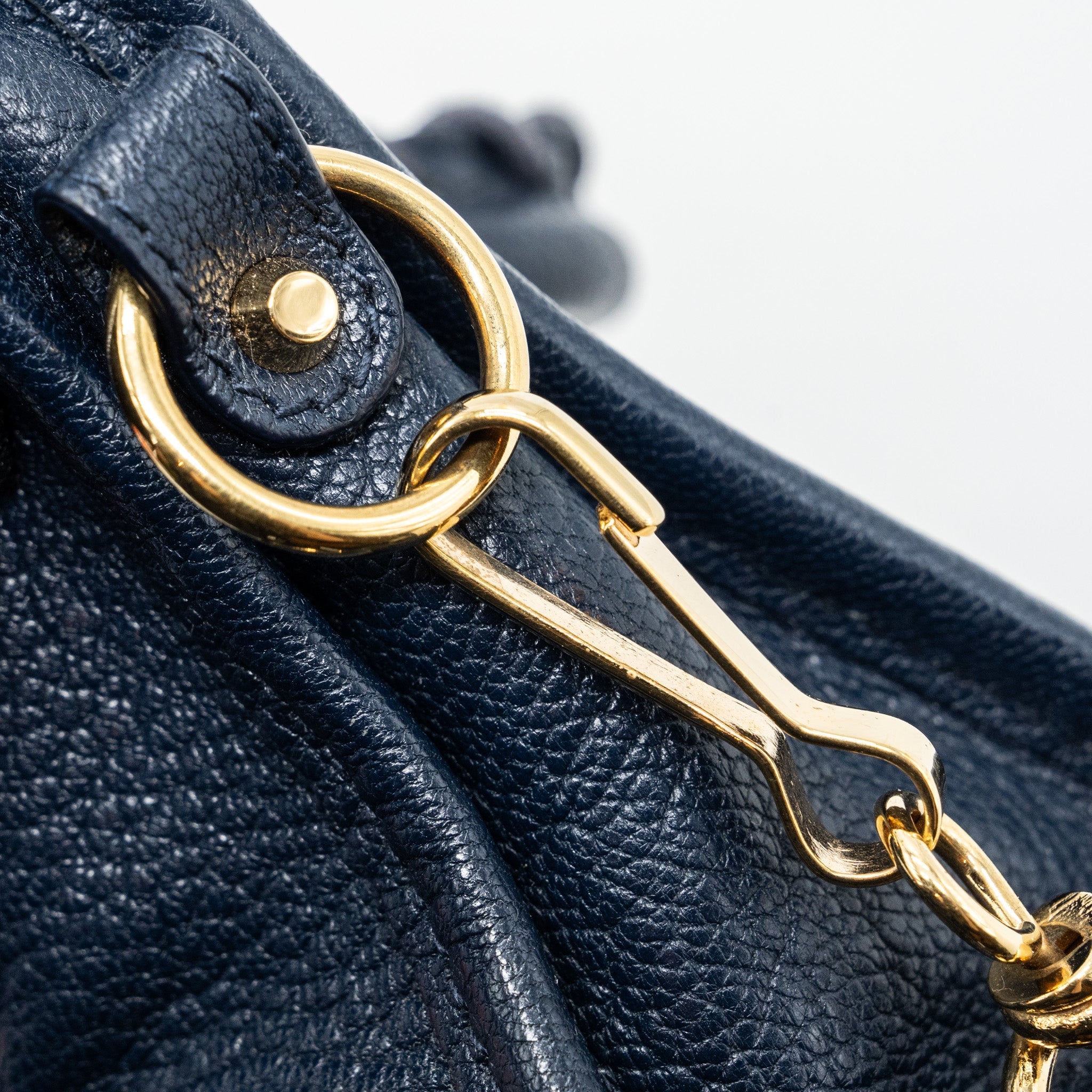 BALENCIAGA NANO CITY BAG NAVY GHW