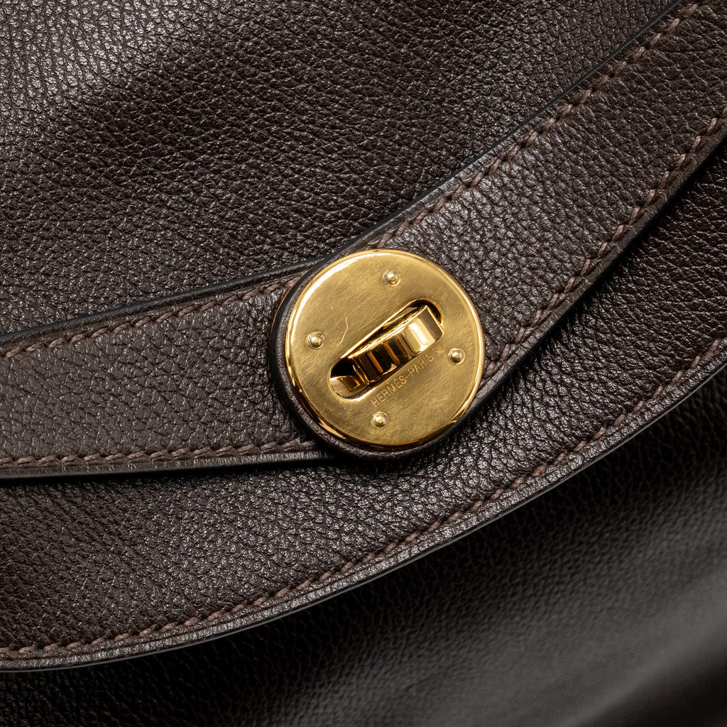 HERMES LINDY 30 EVERGRAIN EBENE GHW