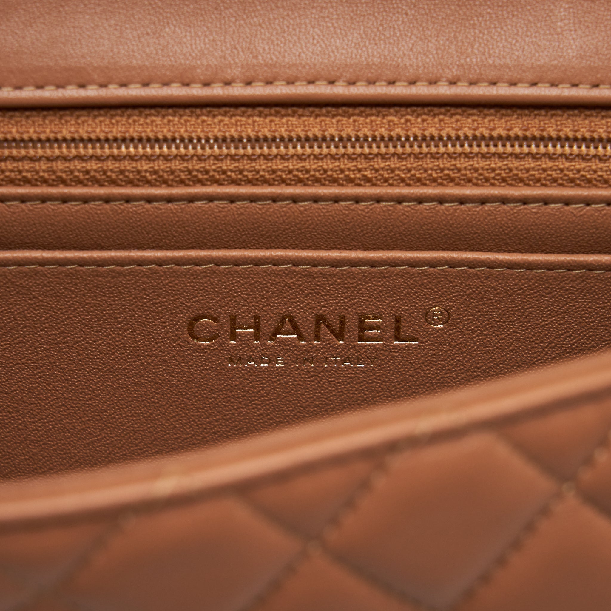 CHANEL MINI RECTANGULAR FLAP BAG LAMBSKIN CARAMEL LGHW
