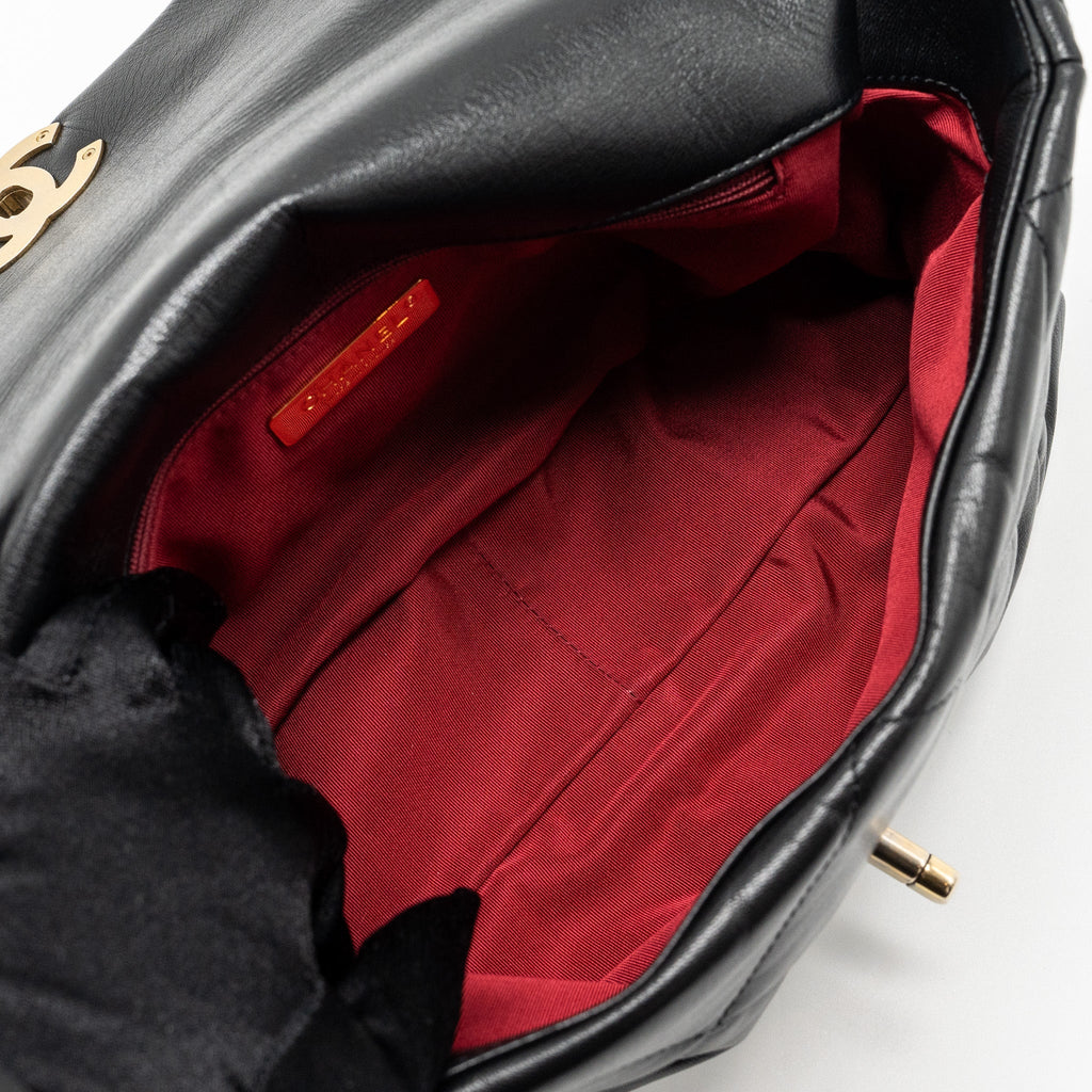 CHANEL MEDIUM 19 BAG GOATSKIN BLACK MULTICOLOUR HARDWARE