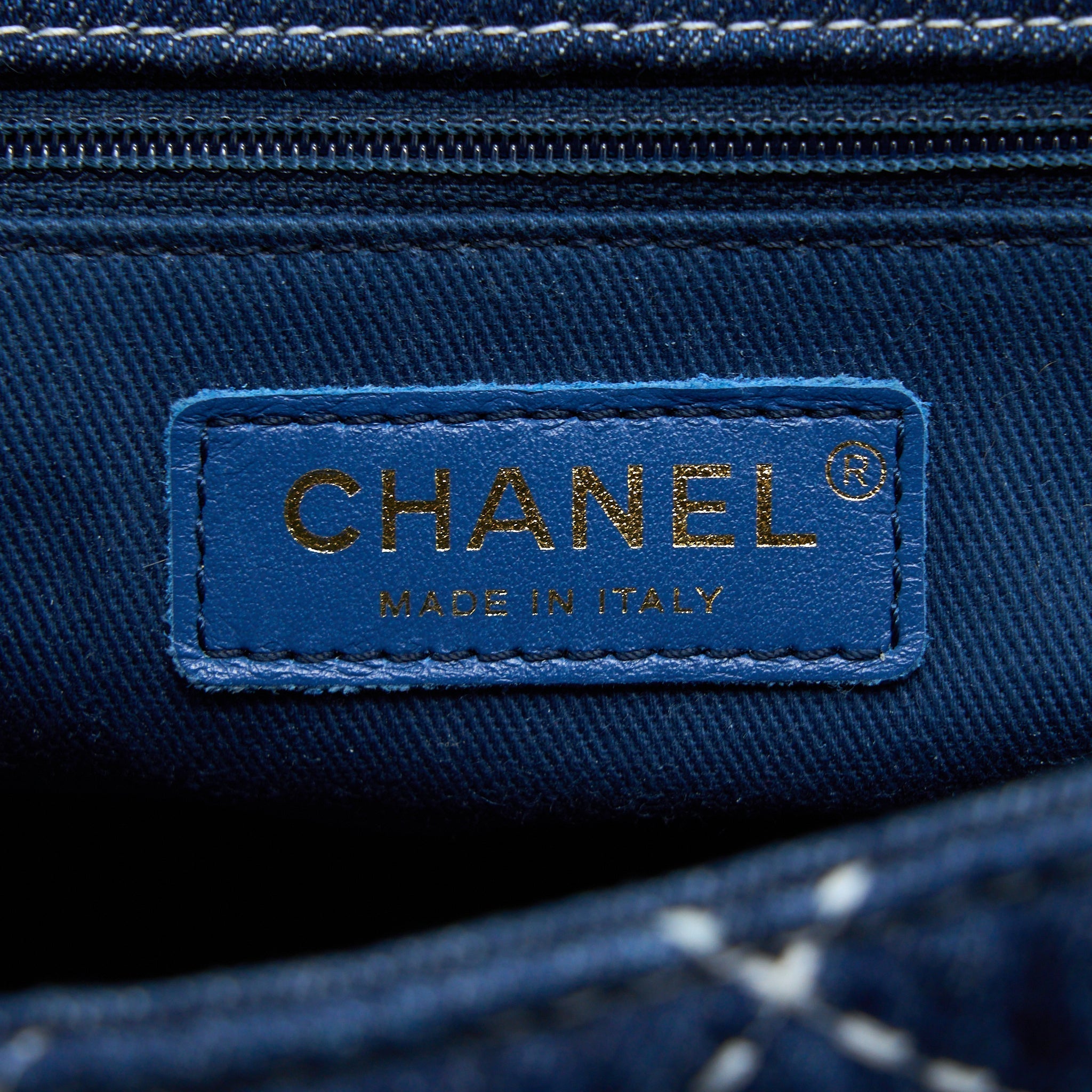 CHANEL DENIM FLAP BAG GHW