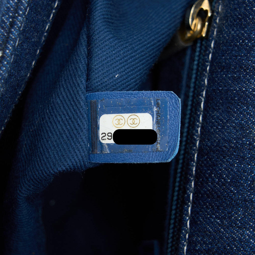 CHANEL DENIM FLAP BAG GHW