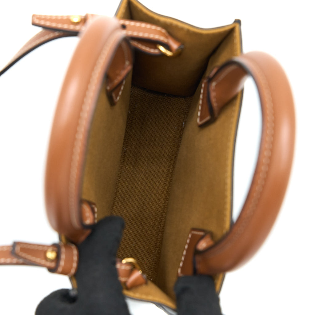CELINE MINI VERTICAL CABAS TRIOMPHE CANVAS GHW