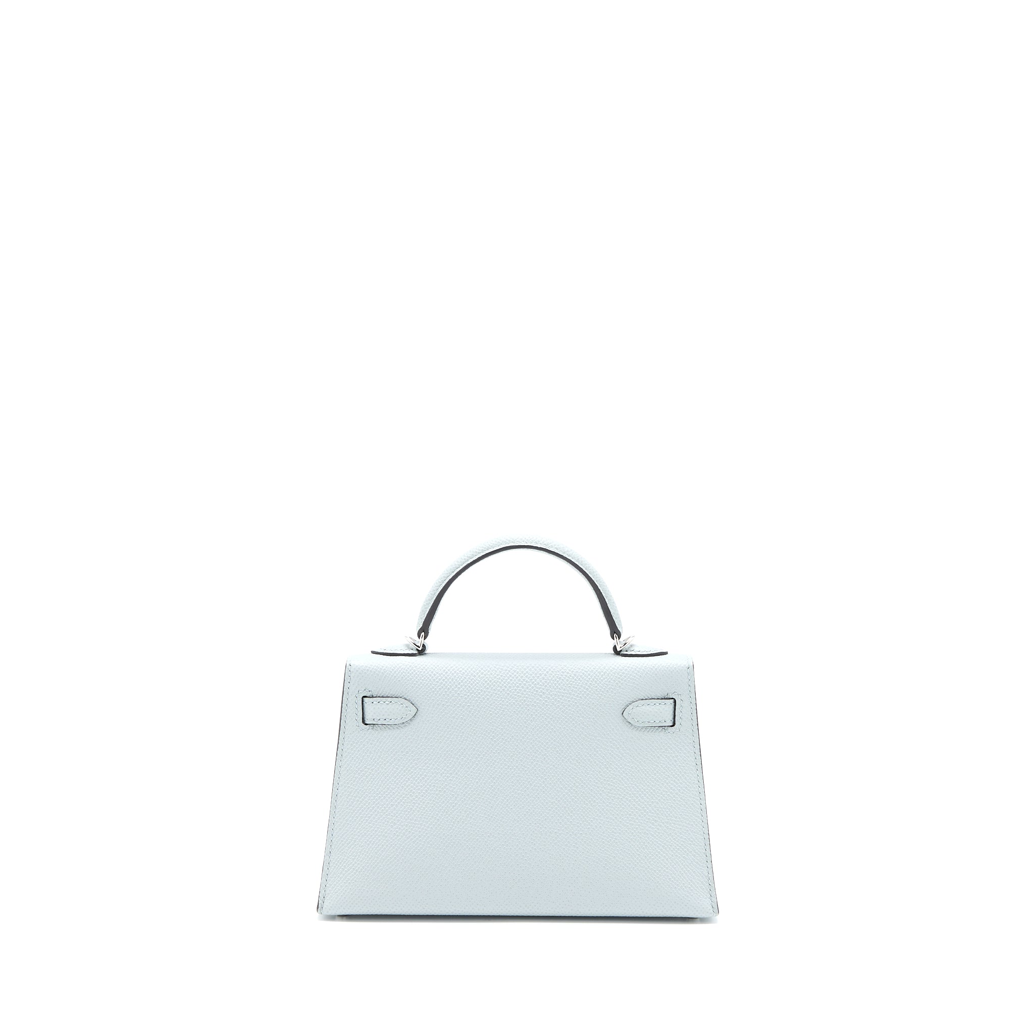 HERMES MINI KELLY II 20CM EPSOM 8U BLUE GLACIER SHW