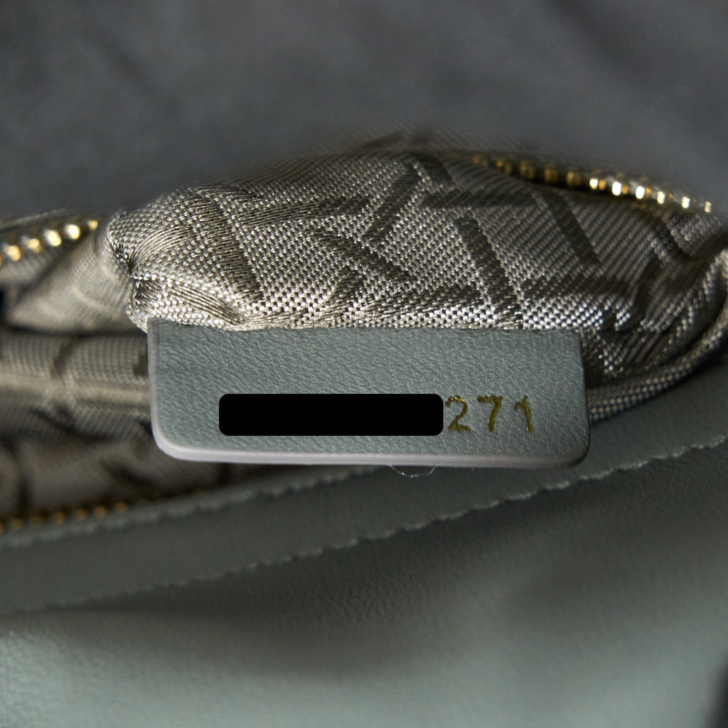 DIOR SMALL LADY DIOR MY ABCDIOR LAMBSKIN CANNAGE GRAY LGHW