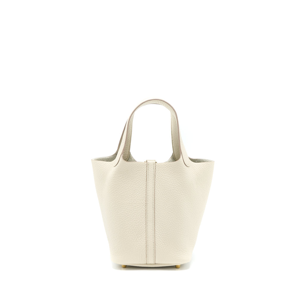 HERMES PICOTIN 18 LOCK BAG CLEMENCE 8L BETON GHW