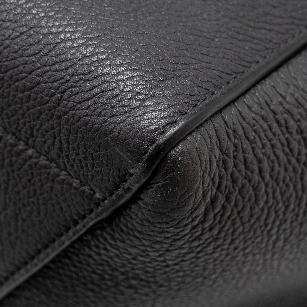 CELINE SANGLE BUCKET BAG CALFSKIN DARK GREY GHW