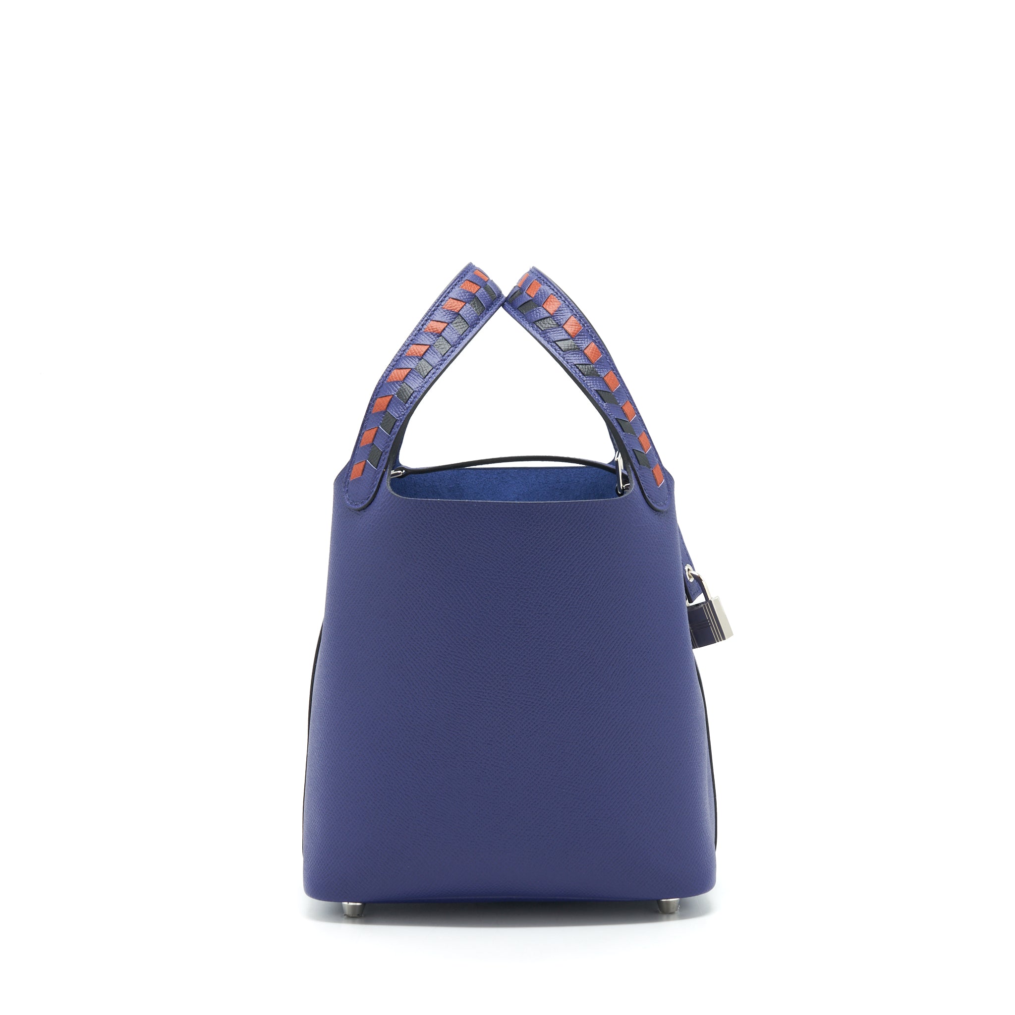 HERMES PICOTIN 18 LOCK BAG EPSOM BLEU ENCRE/ BRIQUE/ NOIR SHW