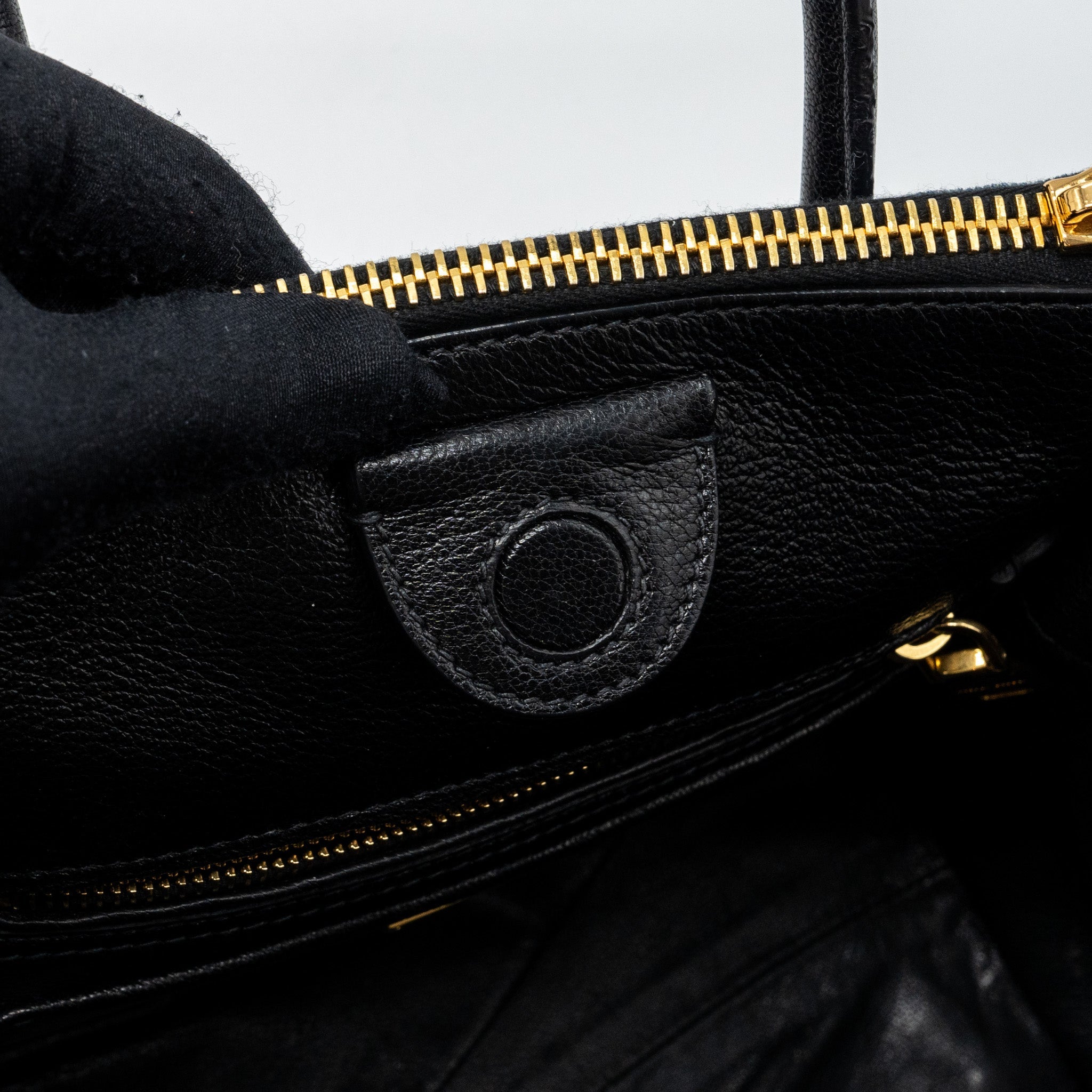 MIUMIU SMALL BIKER TOP HANDLE SATCHEL DENIM NAVY BLUE GHW