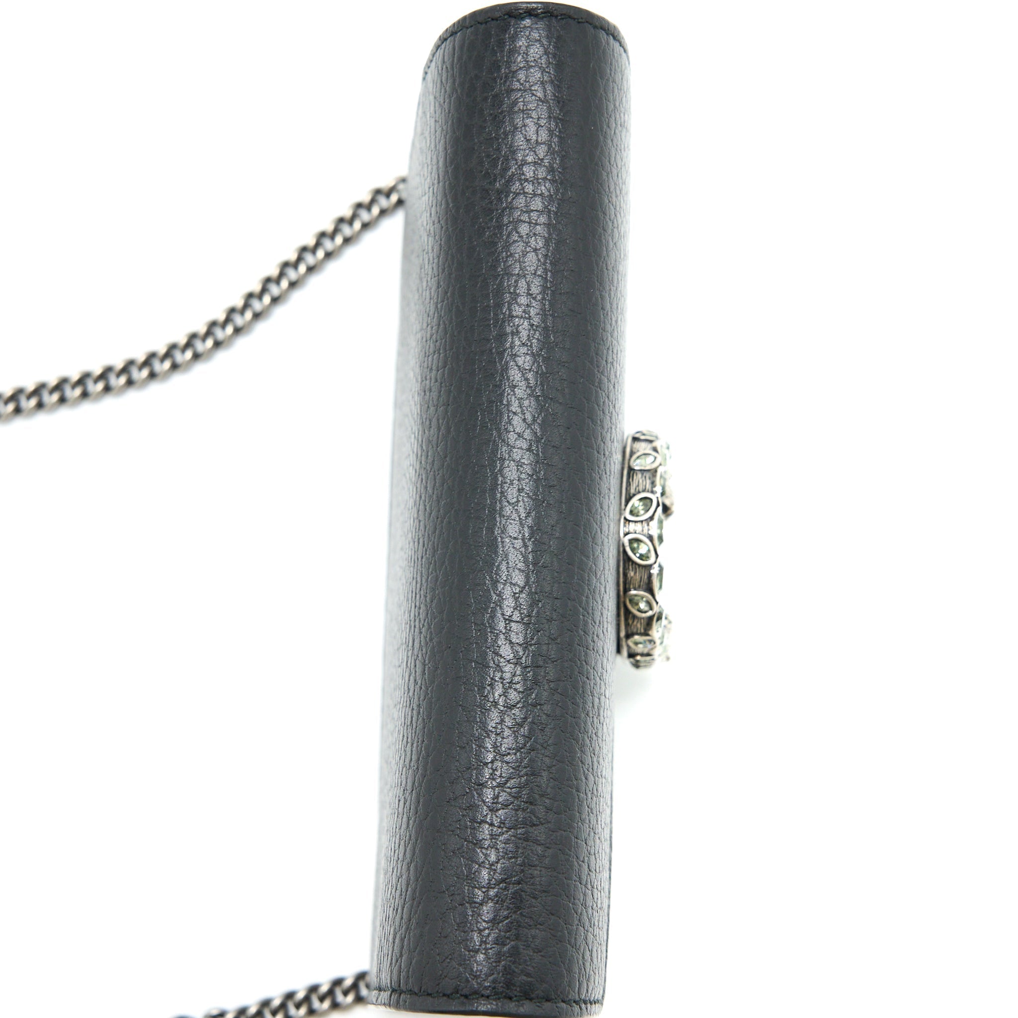 GUCCI SUPER MINI DIONYSUS CALFSKIN BLACK RUTHENIUM SHW