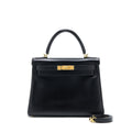 HERMES VINTAGE KELLY 28 BOX BLACK GHW