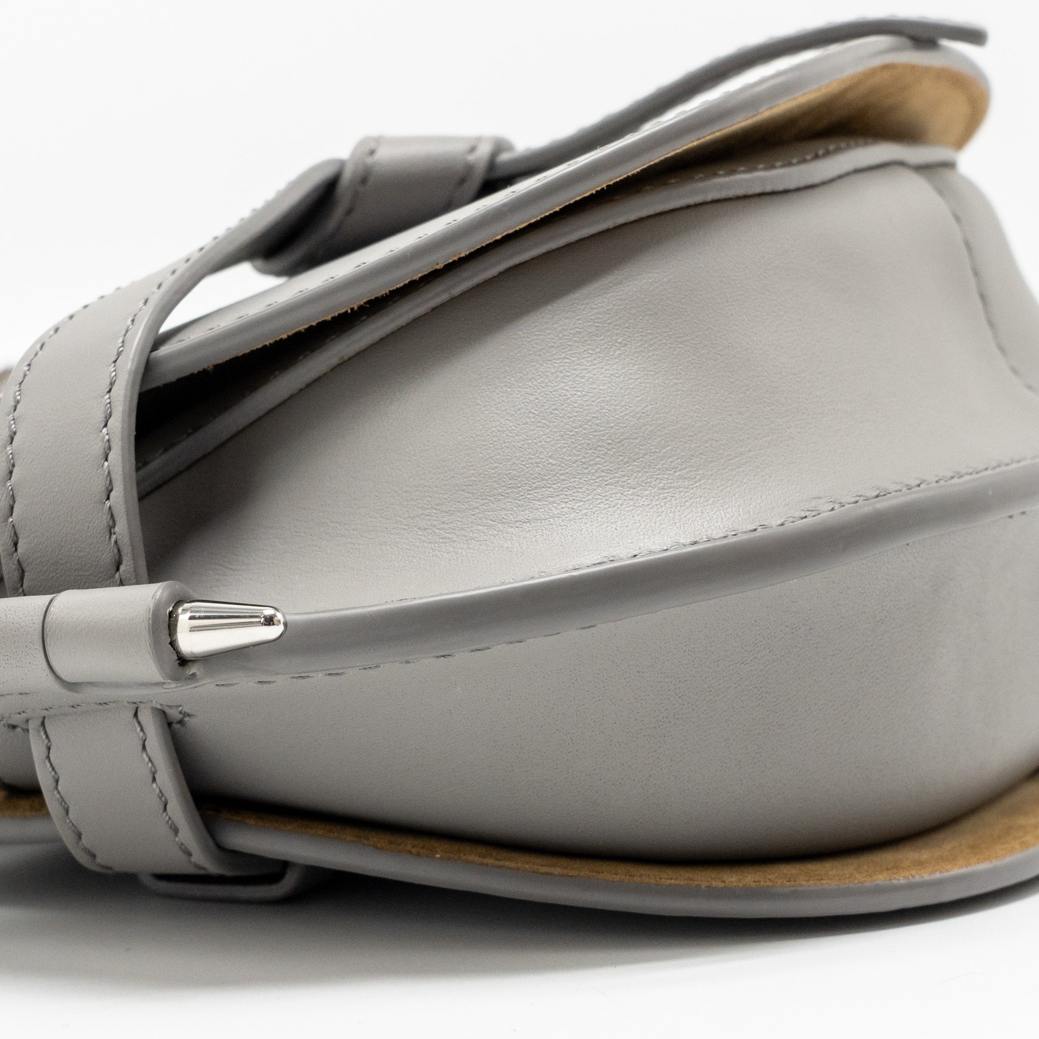 LOEWE MINI GATE DUAL BAG SOFT CALFSKIN JACQUARD GREY SHW