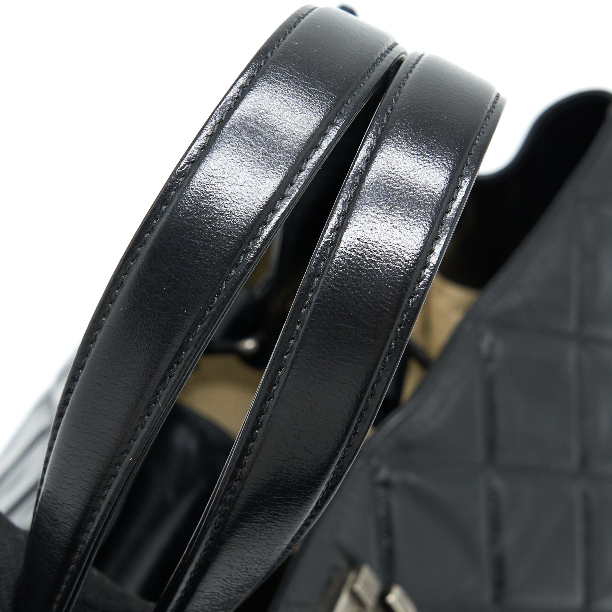 CHANEL LARGE TOTE BAG CALFSKIN BLACK RUTHENIUM HARDWARE
