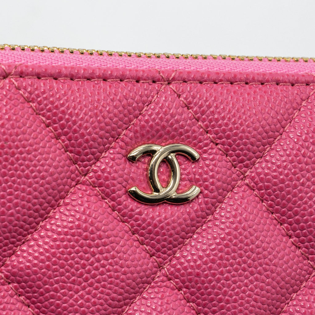 CHANEL ZIPPY POUCH CAVIAR PINK LGHW