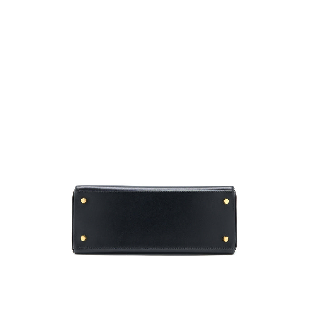 HERMES VINTAGE KELLY 28 BOX BLACK GHW