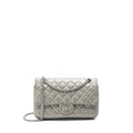 CHANEL SMALL REISSUE 2.55 225 DOUBLE FLAP BAG SILVER GREY