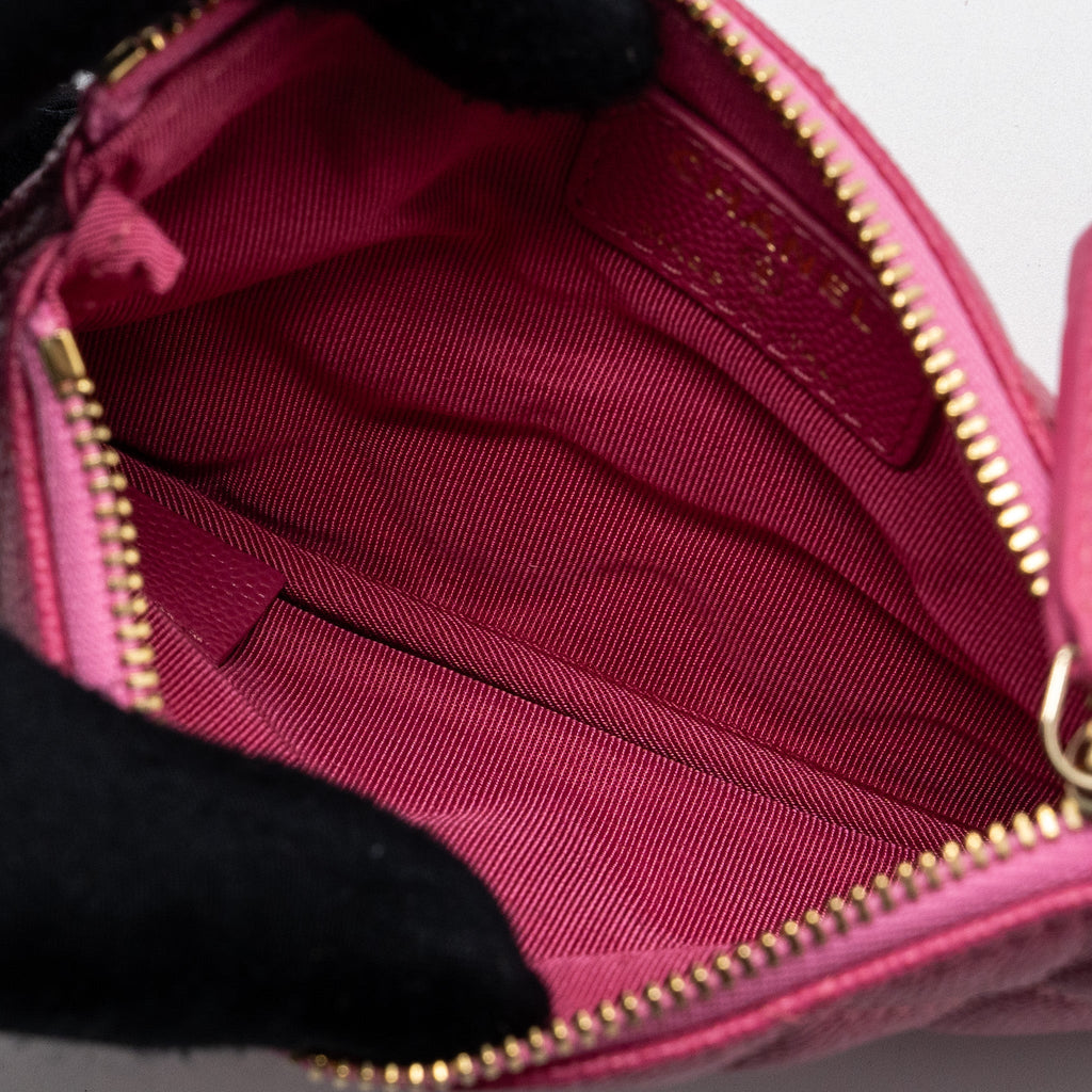 CHANEL ZIPPY POUCH CAVIAR PINK LGHW
