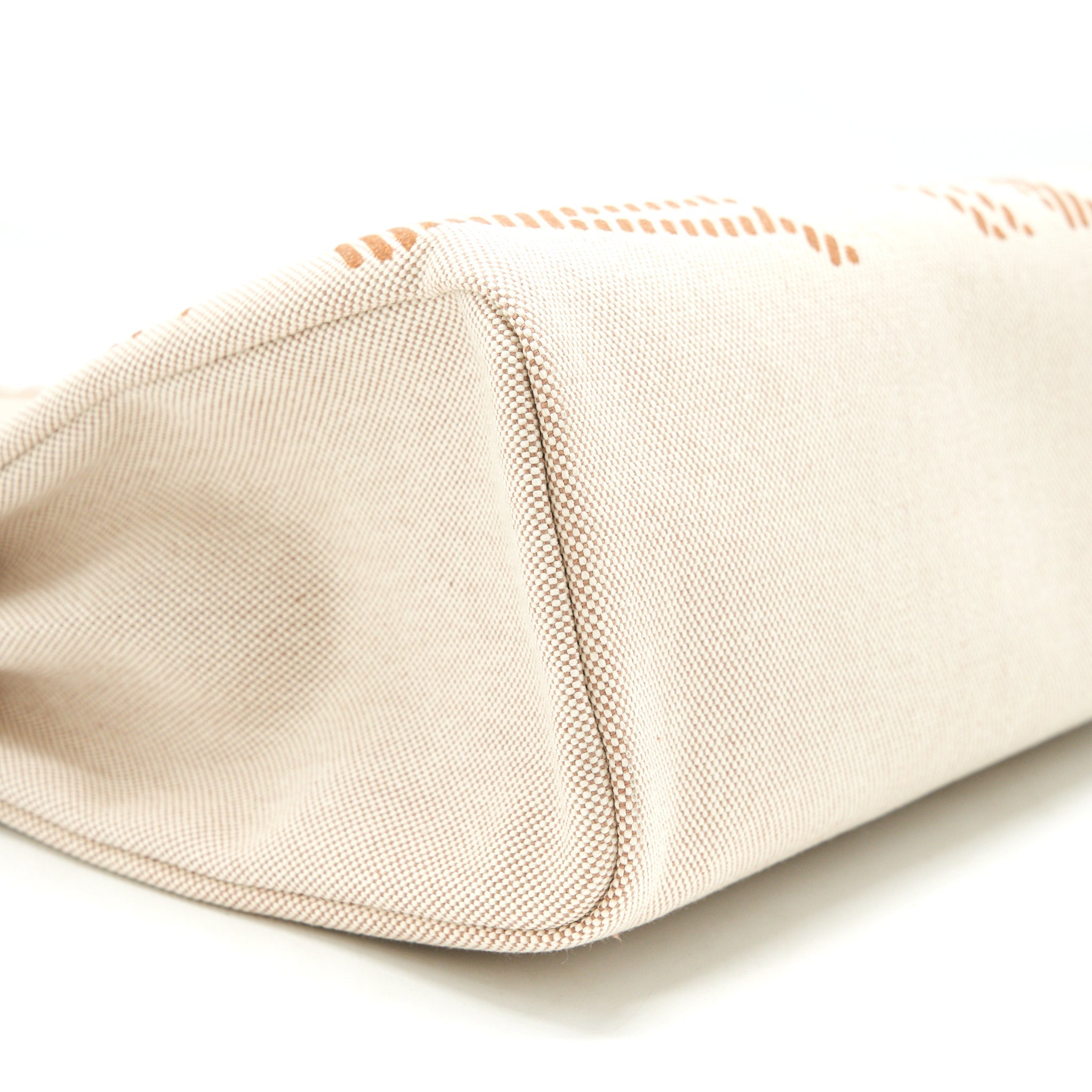 HERMES HERBAG ZIP 31 TOILE H EN RELIEF BRIDES SABLE/ ECRU BEIGE/ NAT SABLE