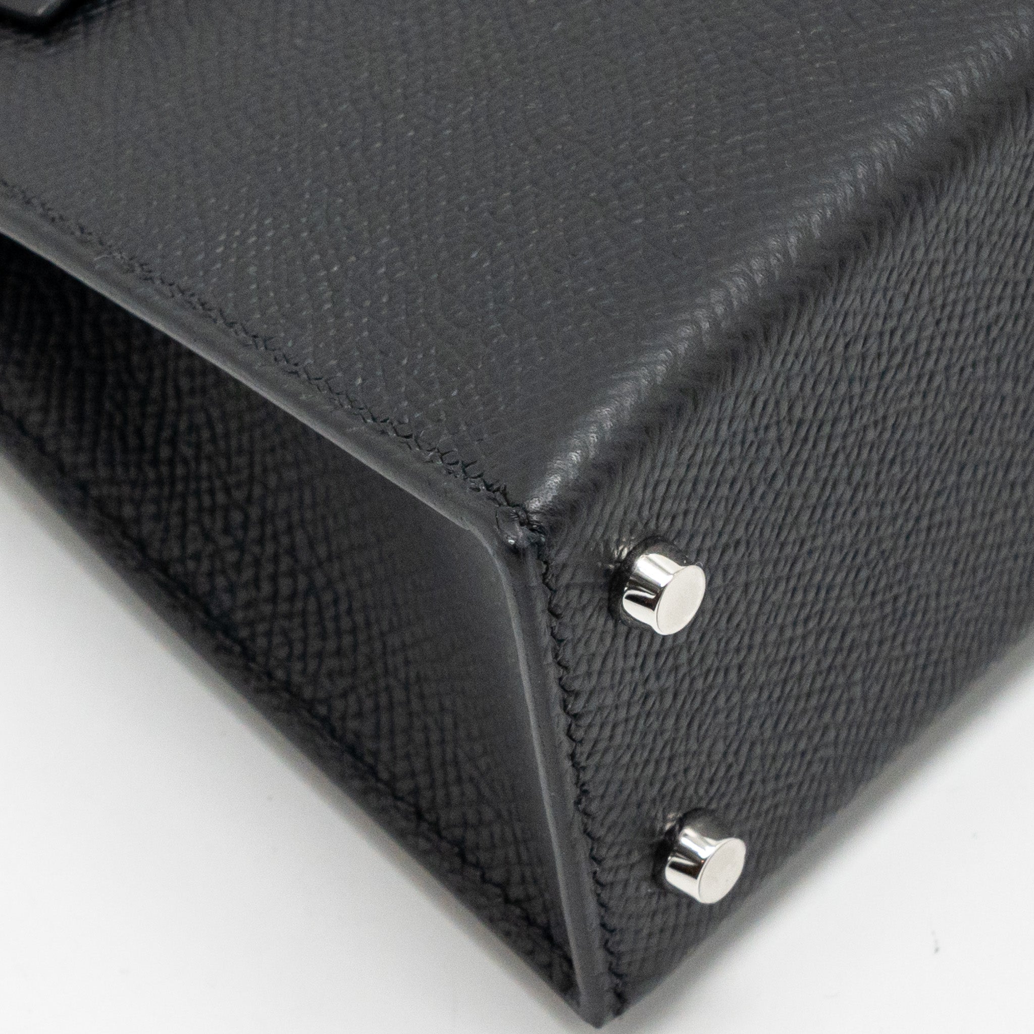HERMES MINI KELLY II SPECIAL ORDER EPSOM BLACK / NAVY SHW