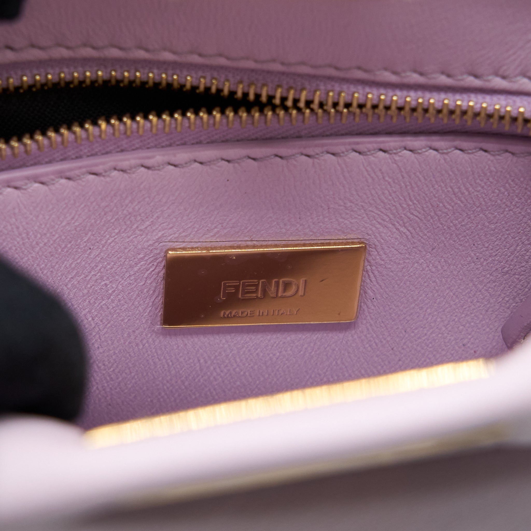 FENDI PEEKABOO ICONIC XS NAPPA LIGHT PURPLE GHW