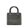 DIOR LADY DIOR MEDIUM FABRIC DARK GREY SHW