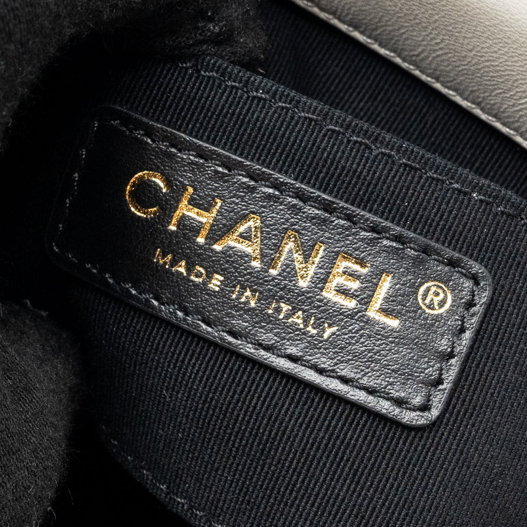 CHANEL SEASONAL SQUARE FLAP BAG LAMBSKIN WHITE GHW (MICROCHIP)