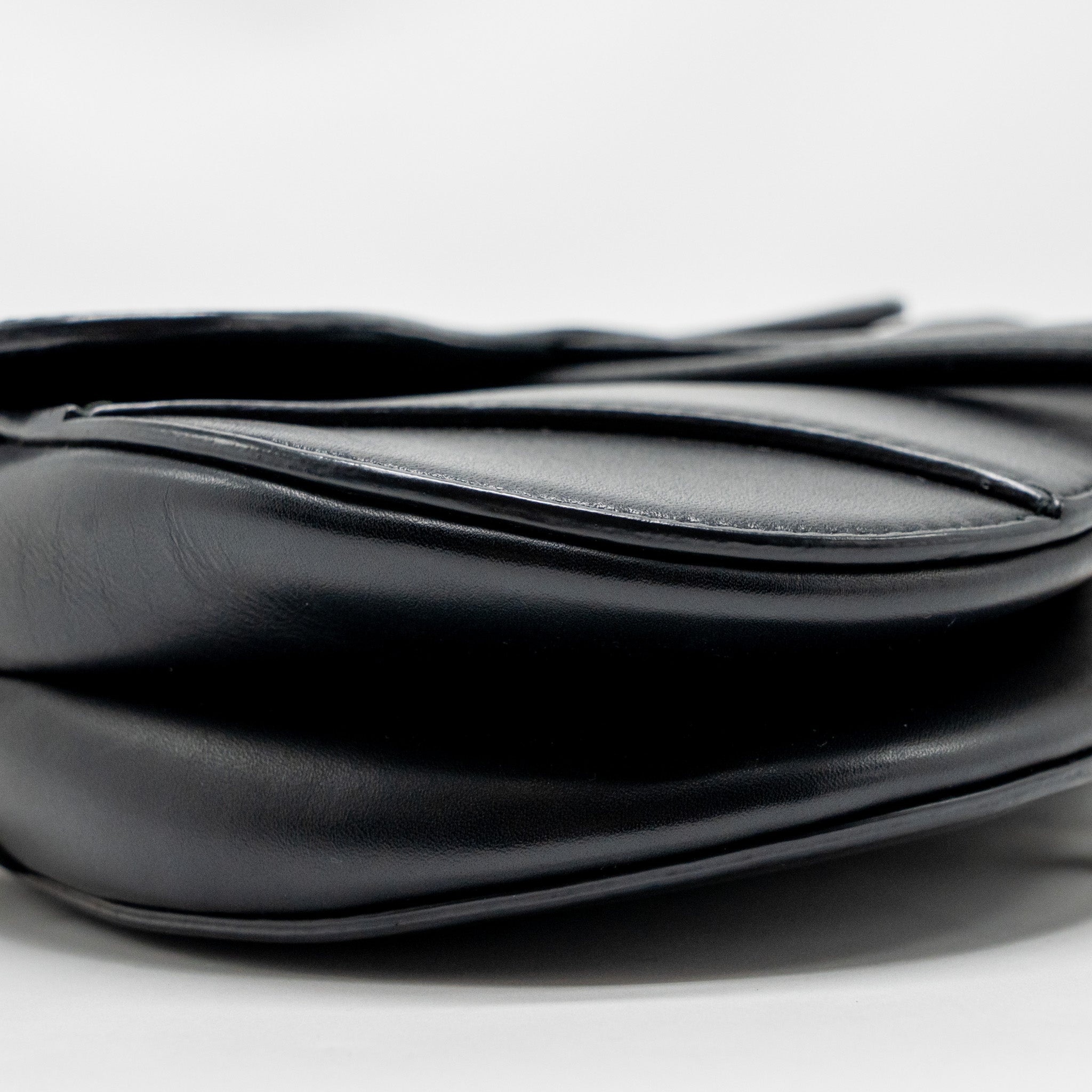 DIOR MINI SADDLE BAG CALFSKIN BLACK GHW