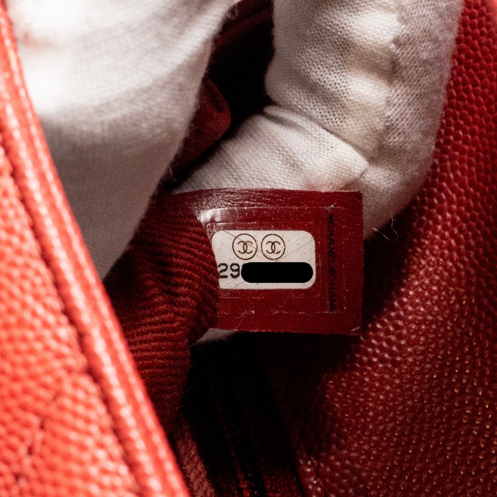 CHANEL SMALL COCO HANDLE CHEVRON CAVIAR RED GHW