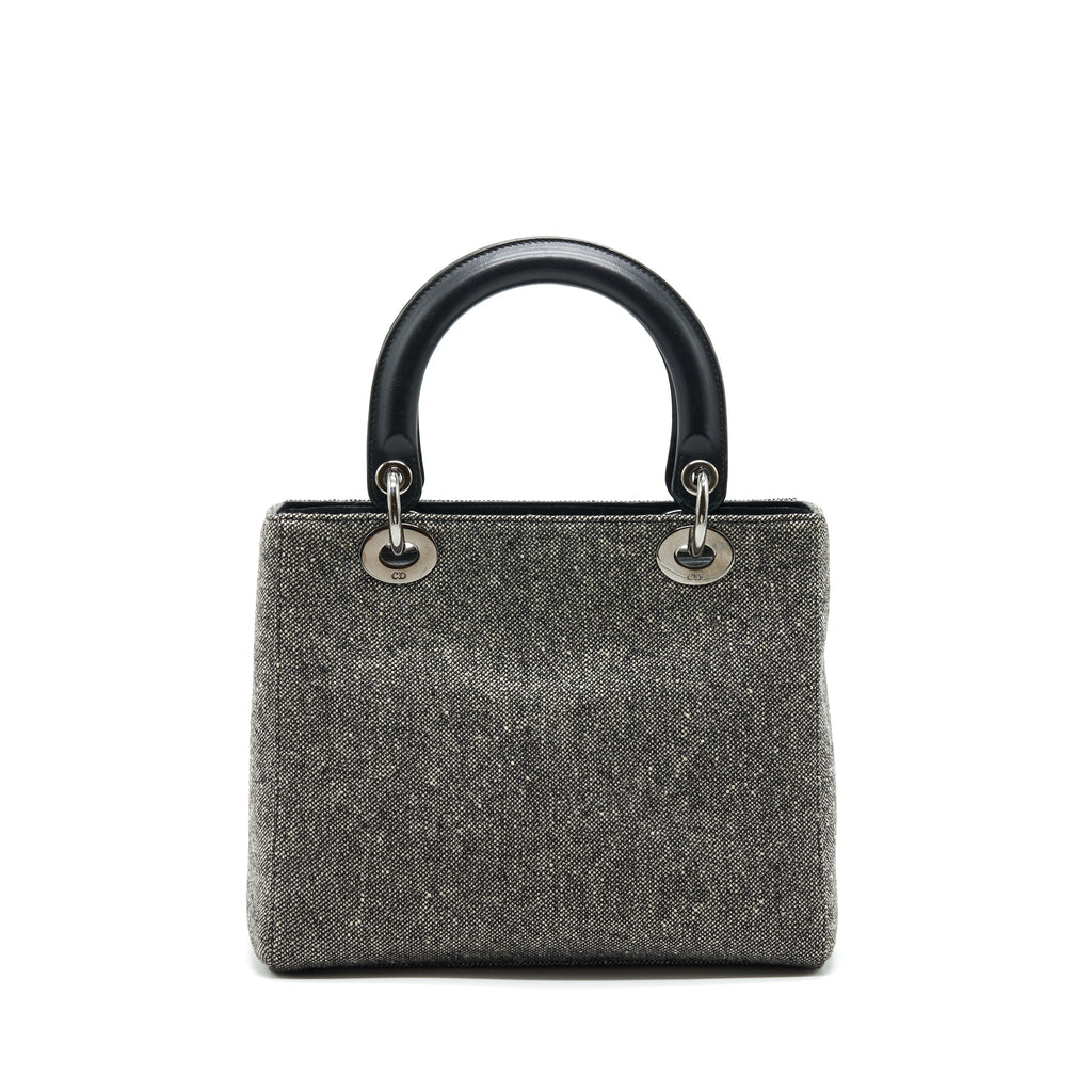 DIOR LADY DIOR MEDIUM FABRIC DARK GREY SHW