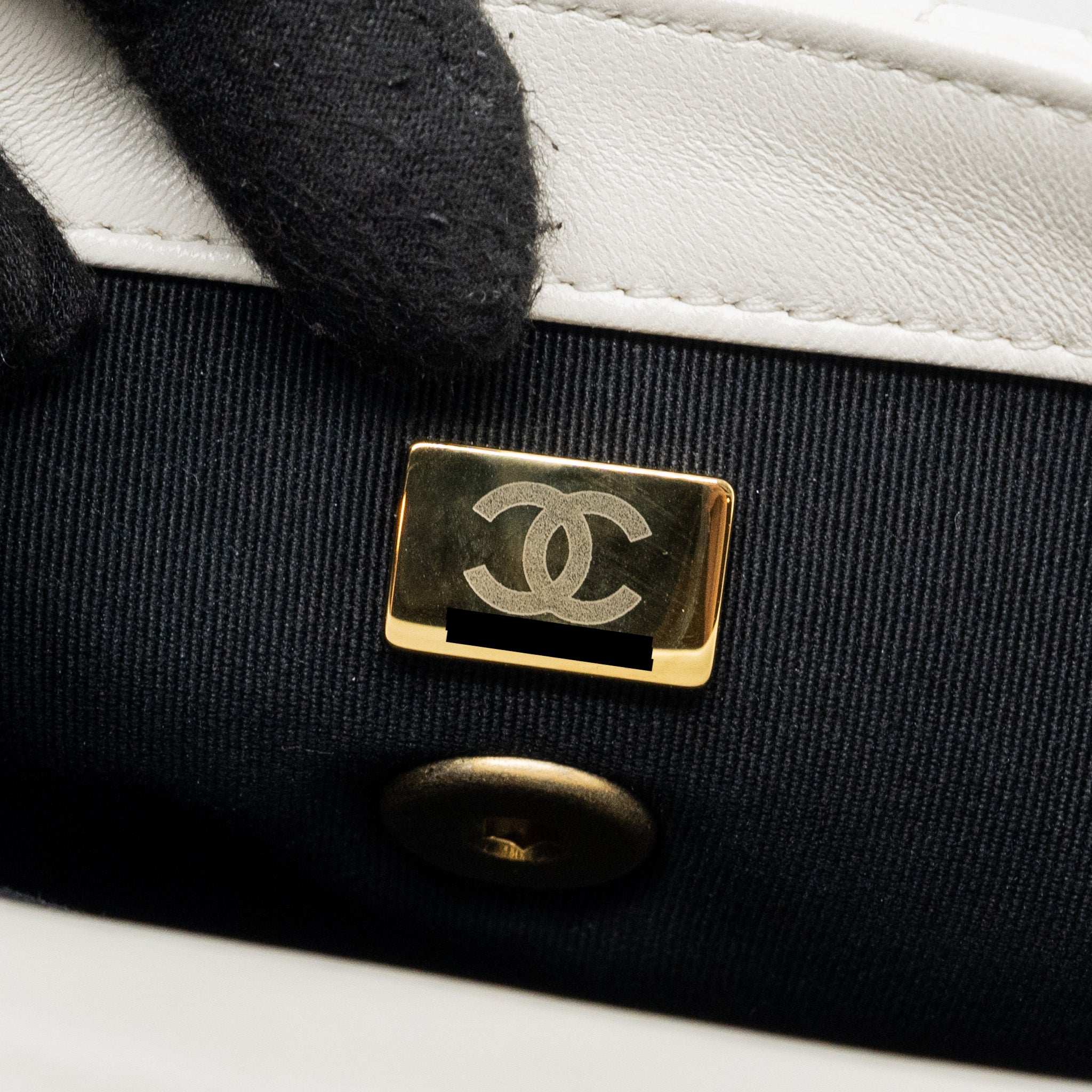 CHANEL SEASONAL SQUARE FLAP BAG LAMBSKIN WHITE GHW (MICROCHIP)