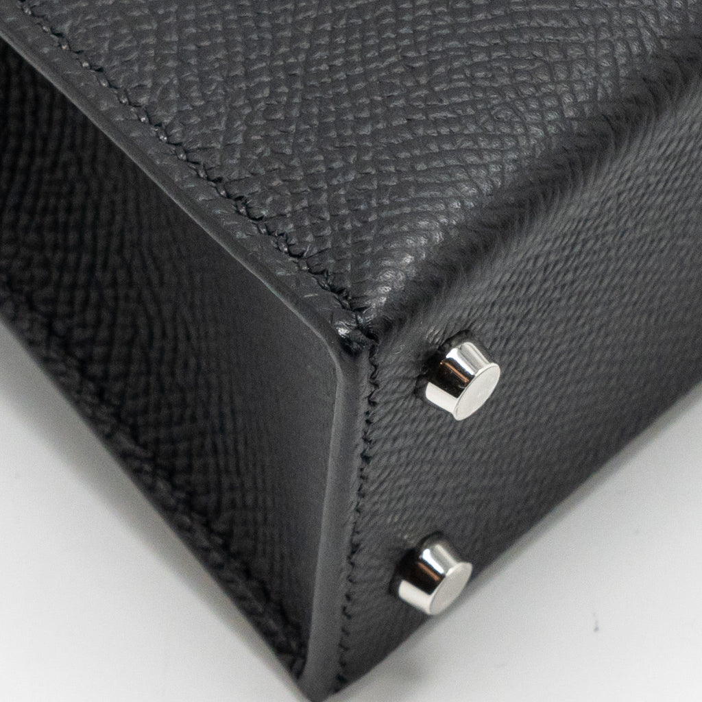 HERMES MINI KELLY II SPECIAL ORDER EPSOM BLACK / NAVY SHW