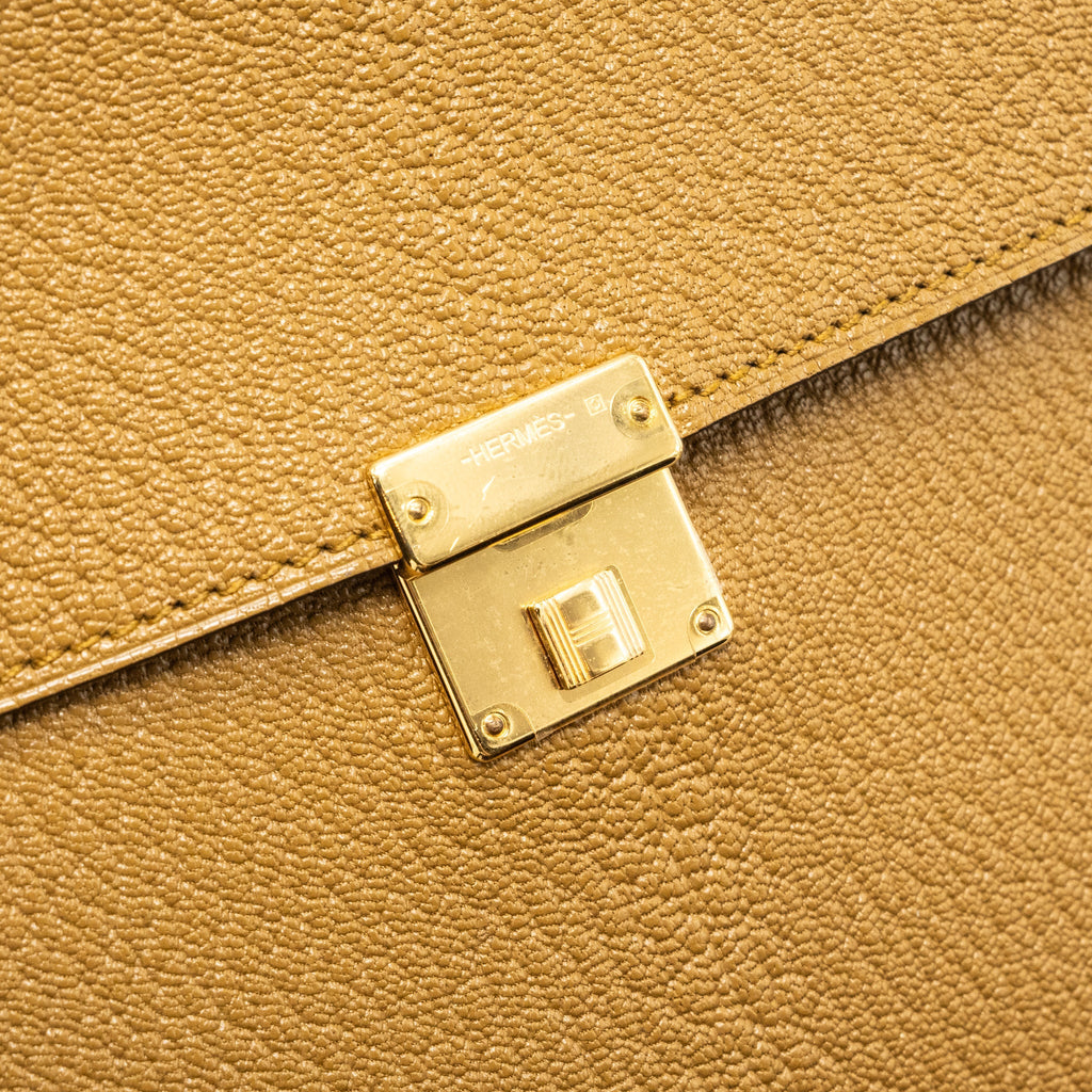 HERMES CLIC 16 WALLET CHEVRE MYSORE GOATSKIN 2H KRAFT GHW