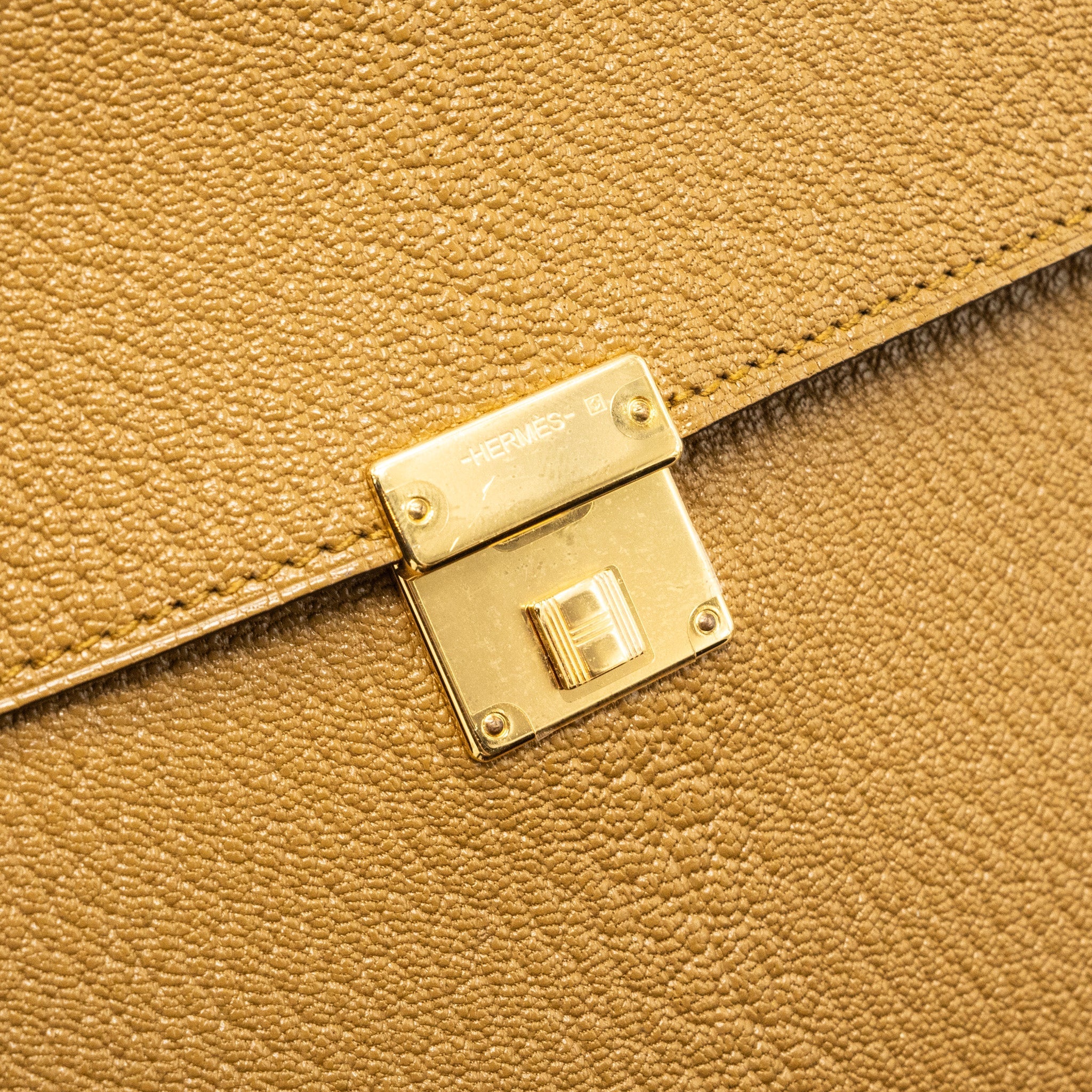 HERMES CLIC 16 WALLET CHEVRE MYSORE GOATSKIN 2H KRAFT GHW