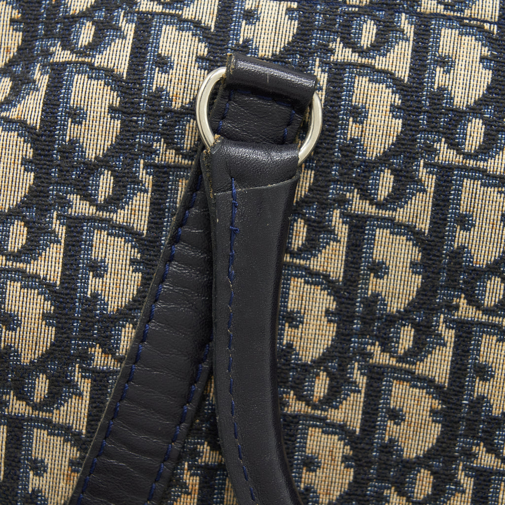 DIOR VINTAGE SPEEDY BAG BLUE OBLIQUE CANVAS