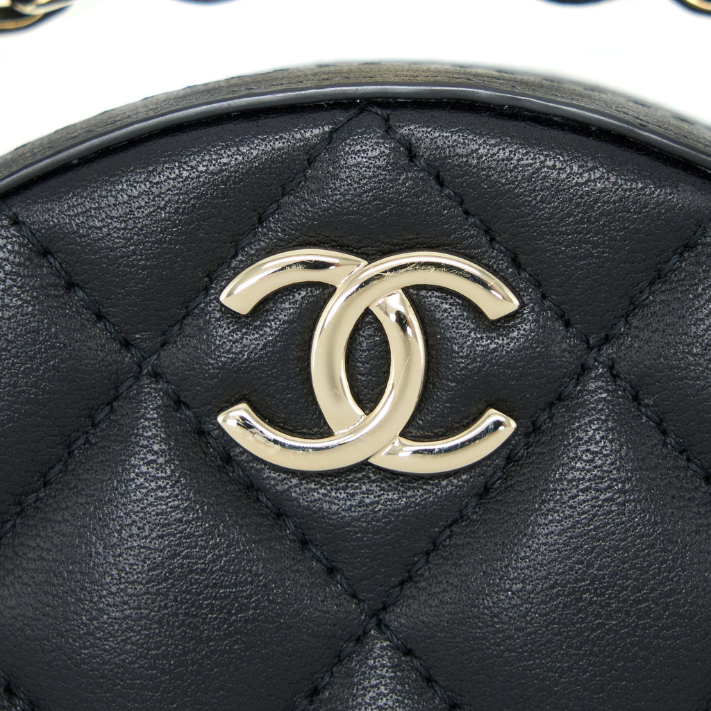 CHANEL EVENING CLUTCH WITH CHAIN LAMBSKIN BLACK LGHW