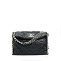 CHANEL QUILTED LEATHER WITH CHAIN SHOULDER BAG BLACK SHW
