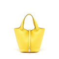 HERMES PICOTIN 18 LOCK BAG CLEMENCE JAUNE DE NAPLES SHW