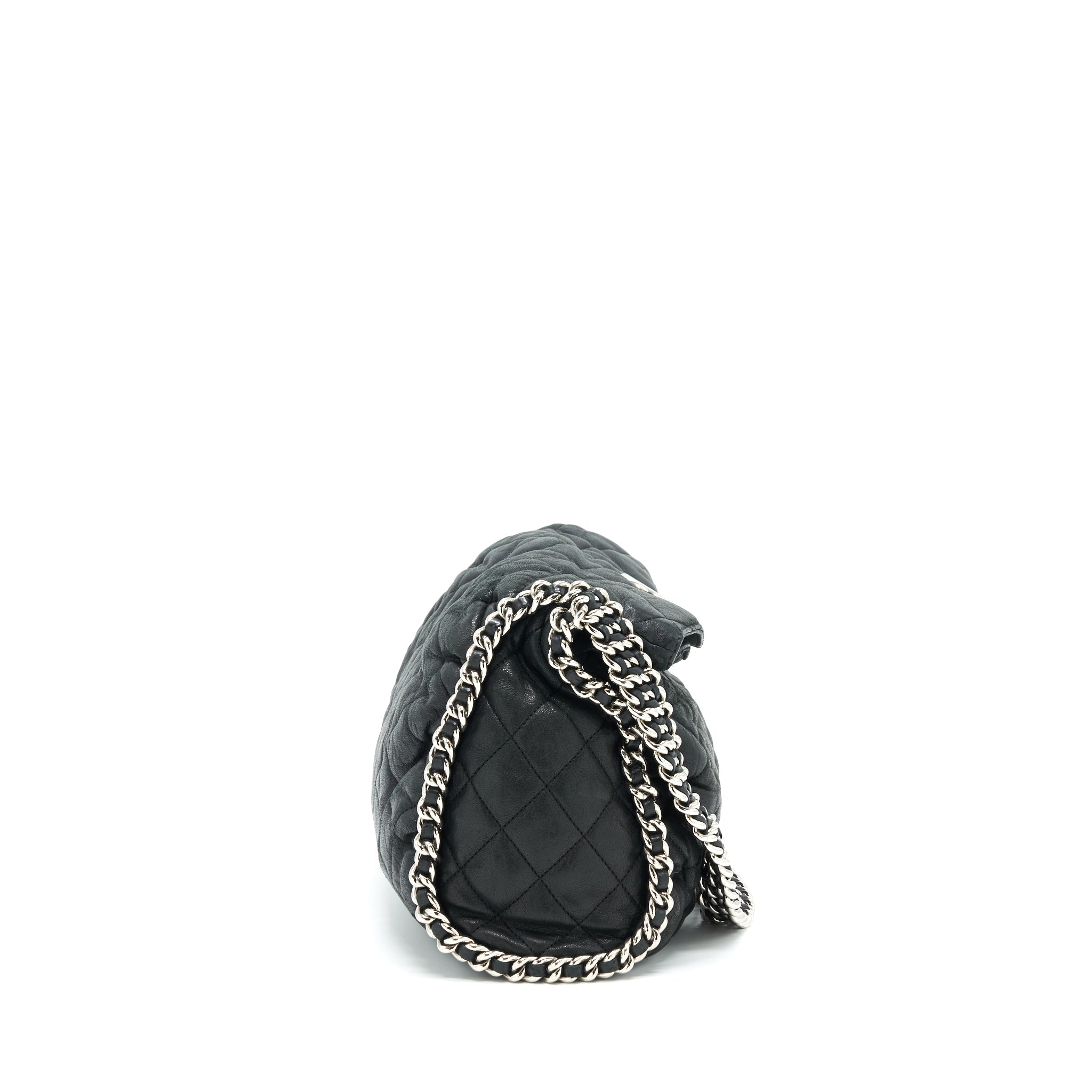 CHANEL QUILTED LEATHER WITH CHAIN SHOULDER BAG BLACK SHW